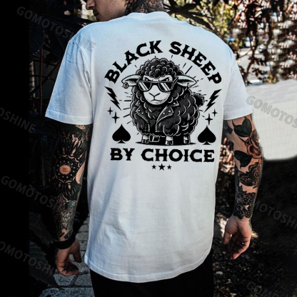 BLACK SHEEP BY CHOICE Cool Sheep Print Men's T-Shirt