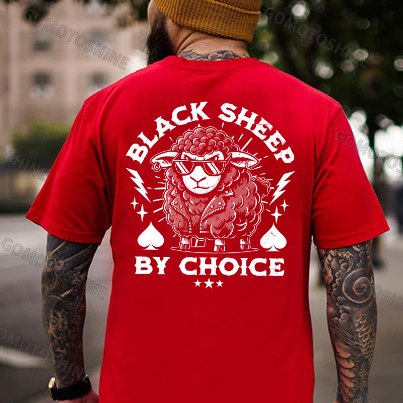 BLACK SHEEP BY CHOICE Cool Sheep Print Men's T-Shirt