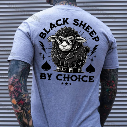 BLACK SHEEP BY CHOICE Cool Sheep Print Men's T-Shirt