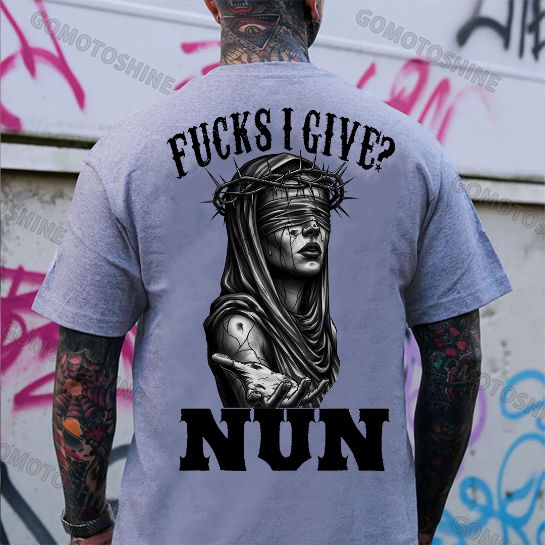 FUCKS I GIVE NUN Thorn Nun Print Men's T-Shirt