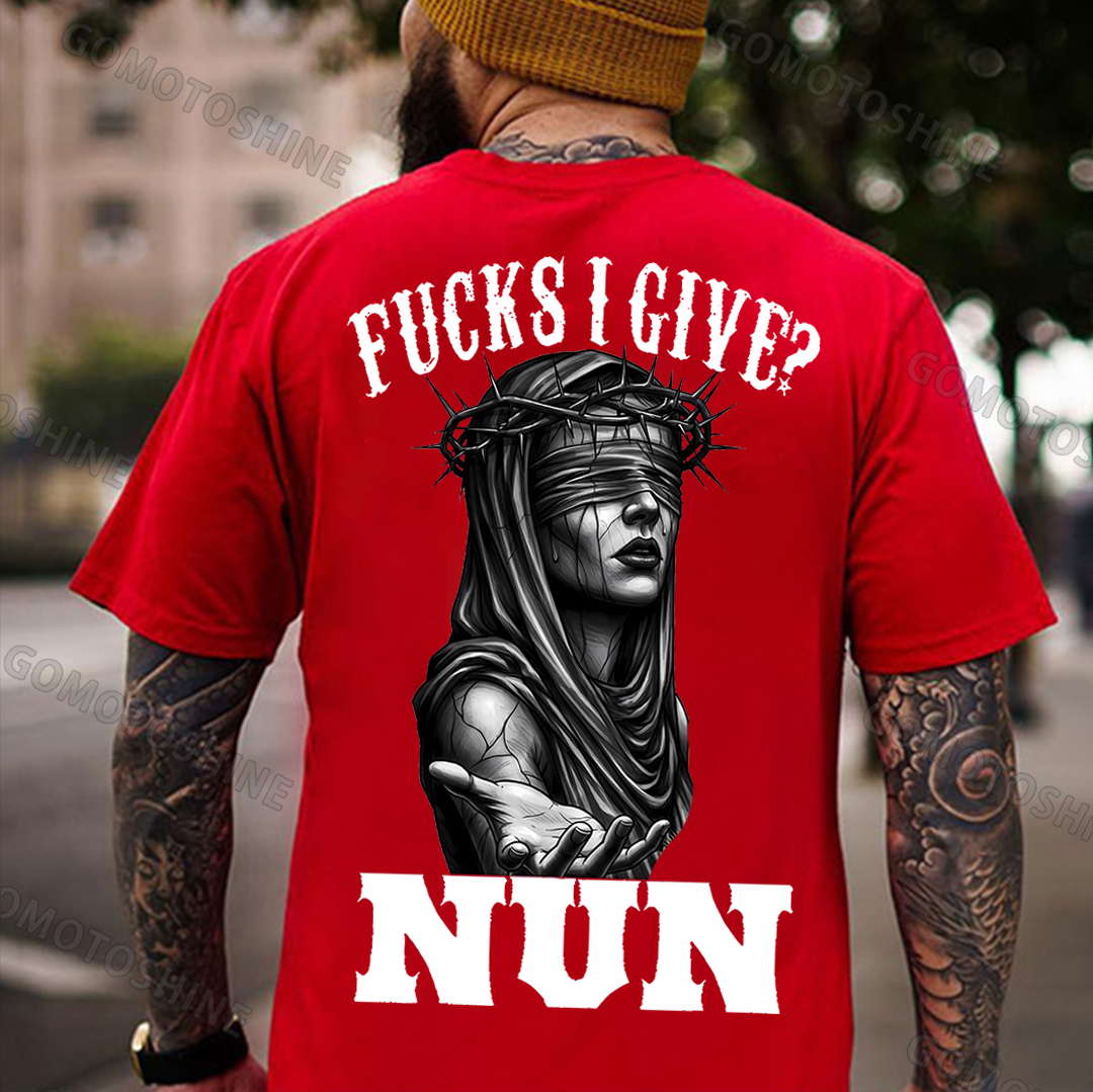 FUCKS I GIVE NUN Thorn Nun Print Men's T-Shirt