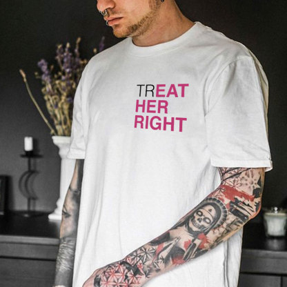 TREAT HER RIGHT Sexy Lady Ghost Graphic Casual Black Print T-shirt
