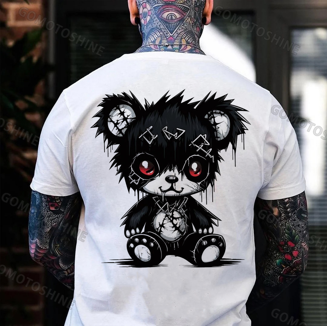 BAD TEDDY BEAR Print Men's T-Shirt