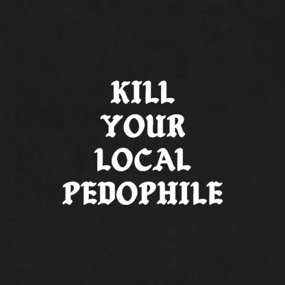 KILL YOUR LOCAL PEDOPHILE Letter Graphic Print T-shirt