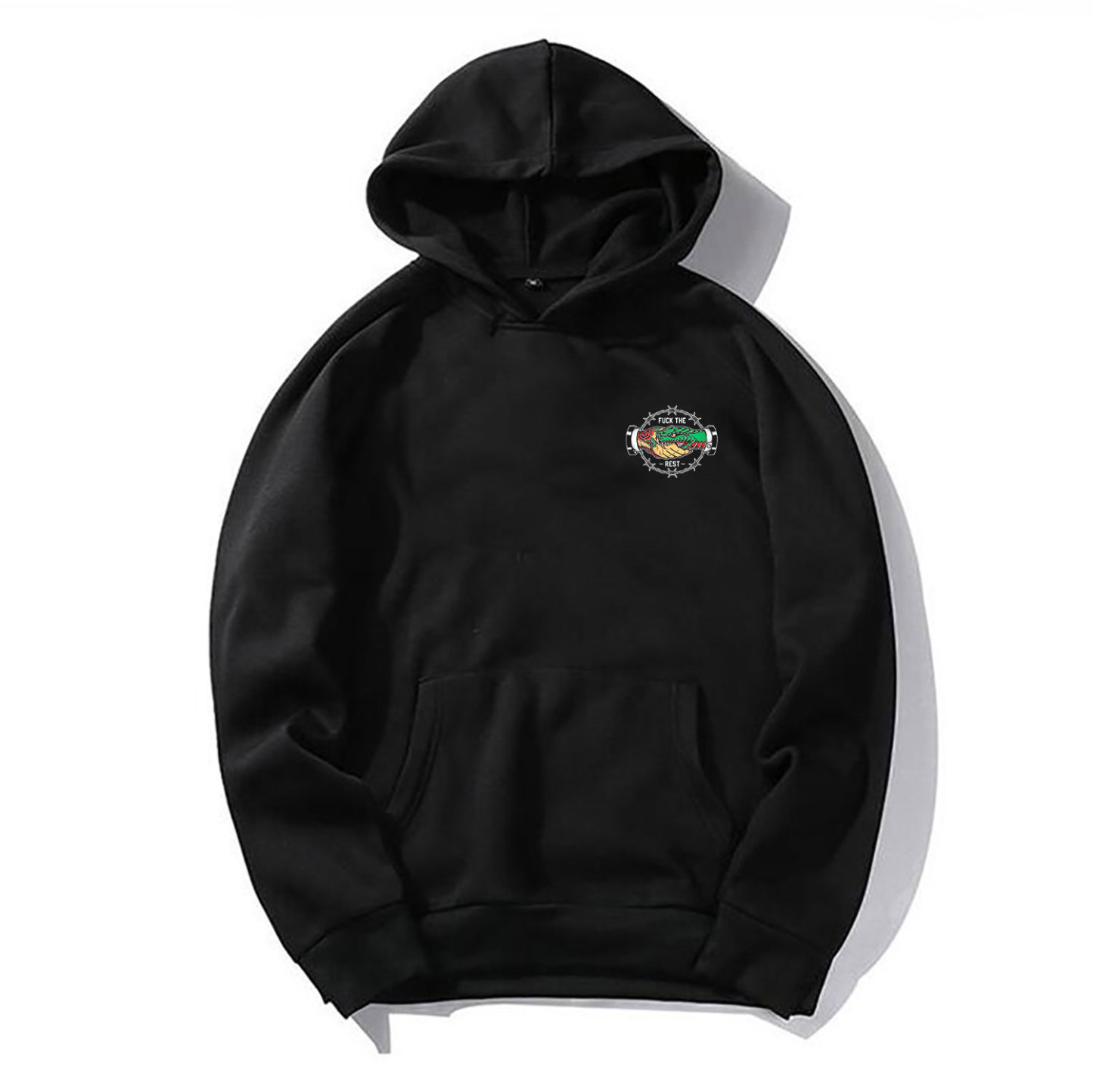SUPPORT THOSE THAT SUPPORT YOU Hand Snake Black Print Hoodie