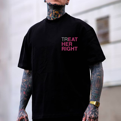 TREAT HER RIGHT Sexy Lady Ghost Graphic Casual Black Print T-shirt