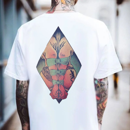 A Sexy Lady with Her Hands Tied Print T-shirt