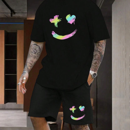 Lovely Emoji White Printed Suit