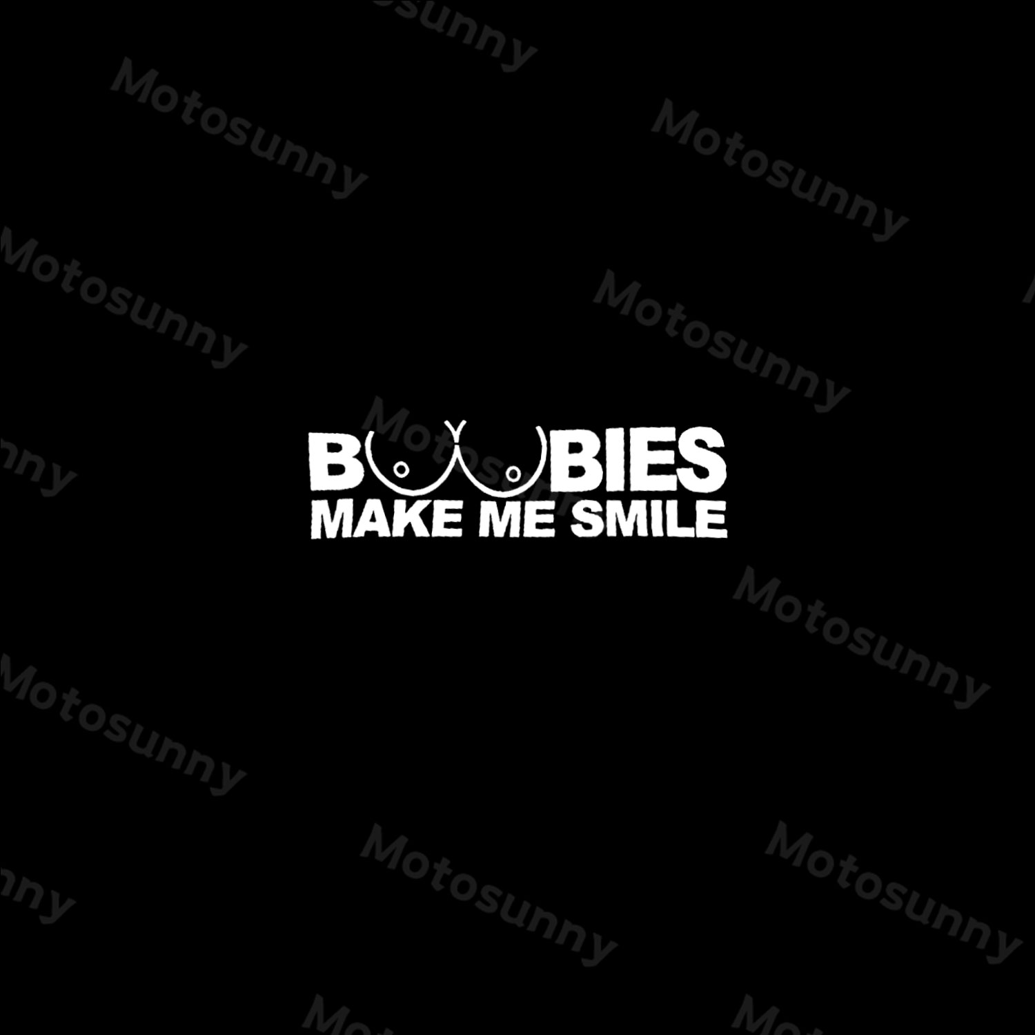 BOOBIES MAKE ME SMILE Casual Graphic Black Print Hoodie