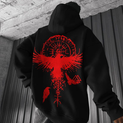 Flying Pigeon with Clock Peace and Love Print Hoodie