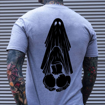 Oral Sex with Ghost Dirty Love Casual Black and White Print T-shirt