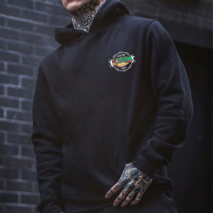 SUPPORT THOSE THAT SUPPORT YOU Hand Snake Black Print Hoodie
