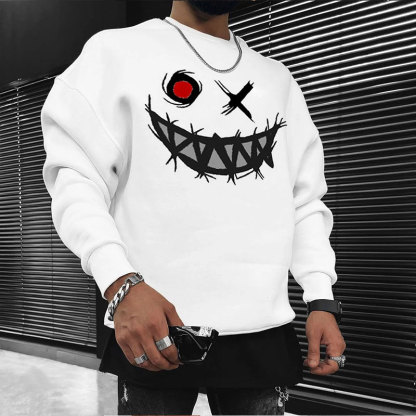 Evil Emoji Modern Style Print Sweatshirt