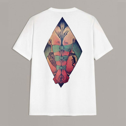 A Sexy Lady with Her Hands Tied Print T-shirt