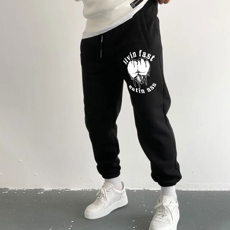 LIVIN FAST EATIN ASS Big Butts Men's Print Sweatpants