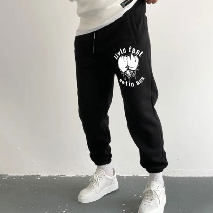 LIVIN FAST EATIN ASS Big Butts Men's Print Sweatpants