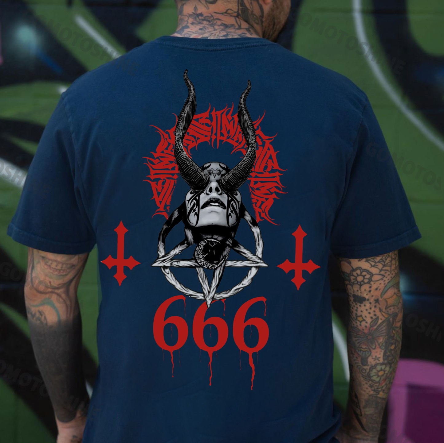 Evil Bleeding Runes Witch Print Men's T-Shirt