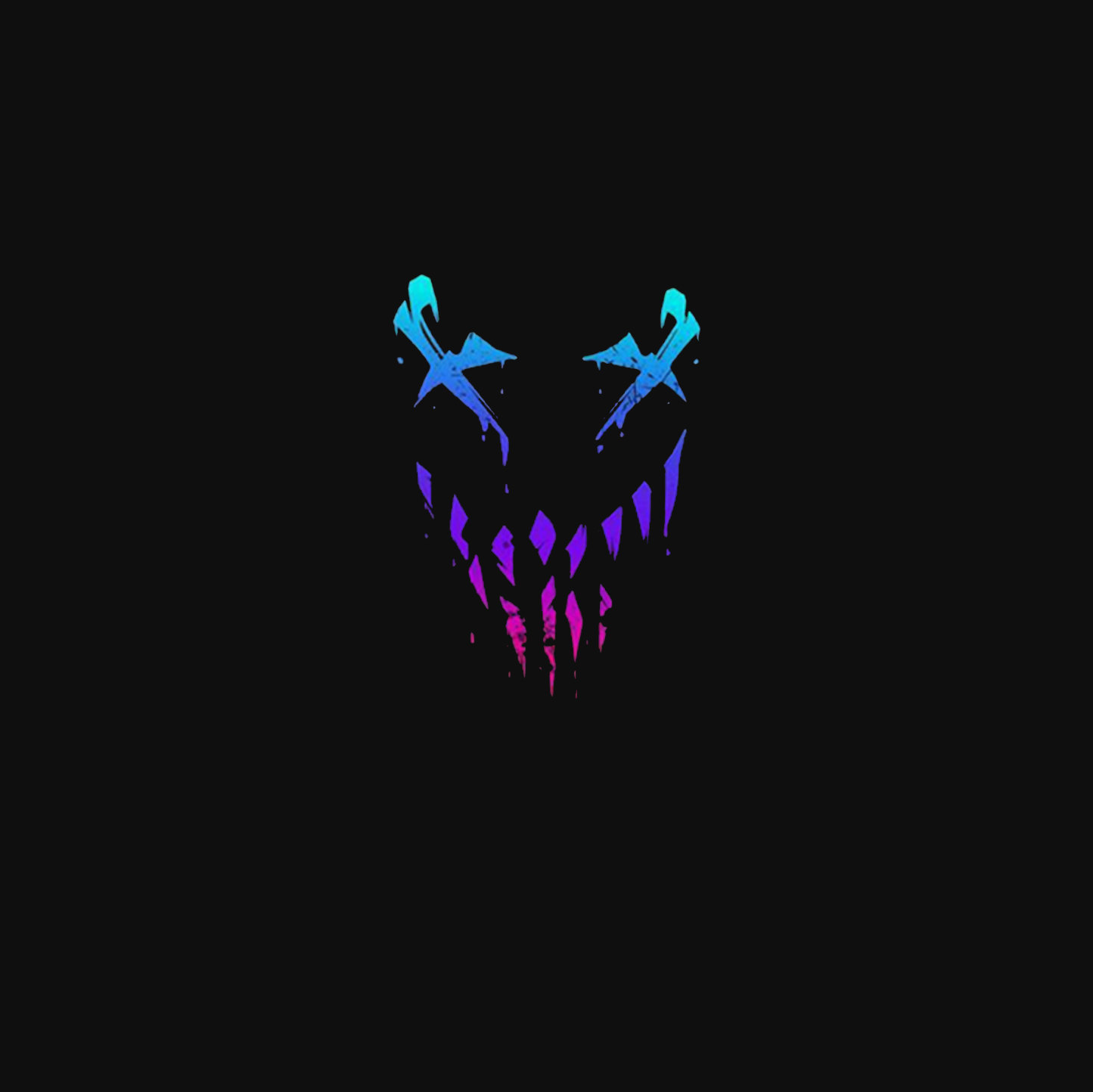 Fluorescent Evil Emoji Graphic Black Print T-shirt