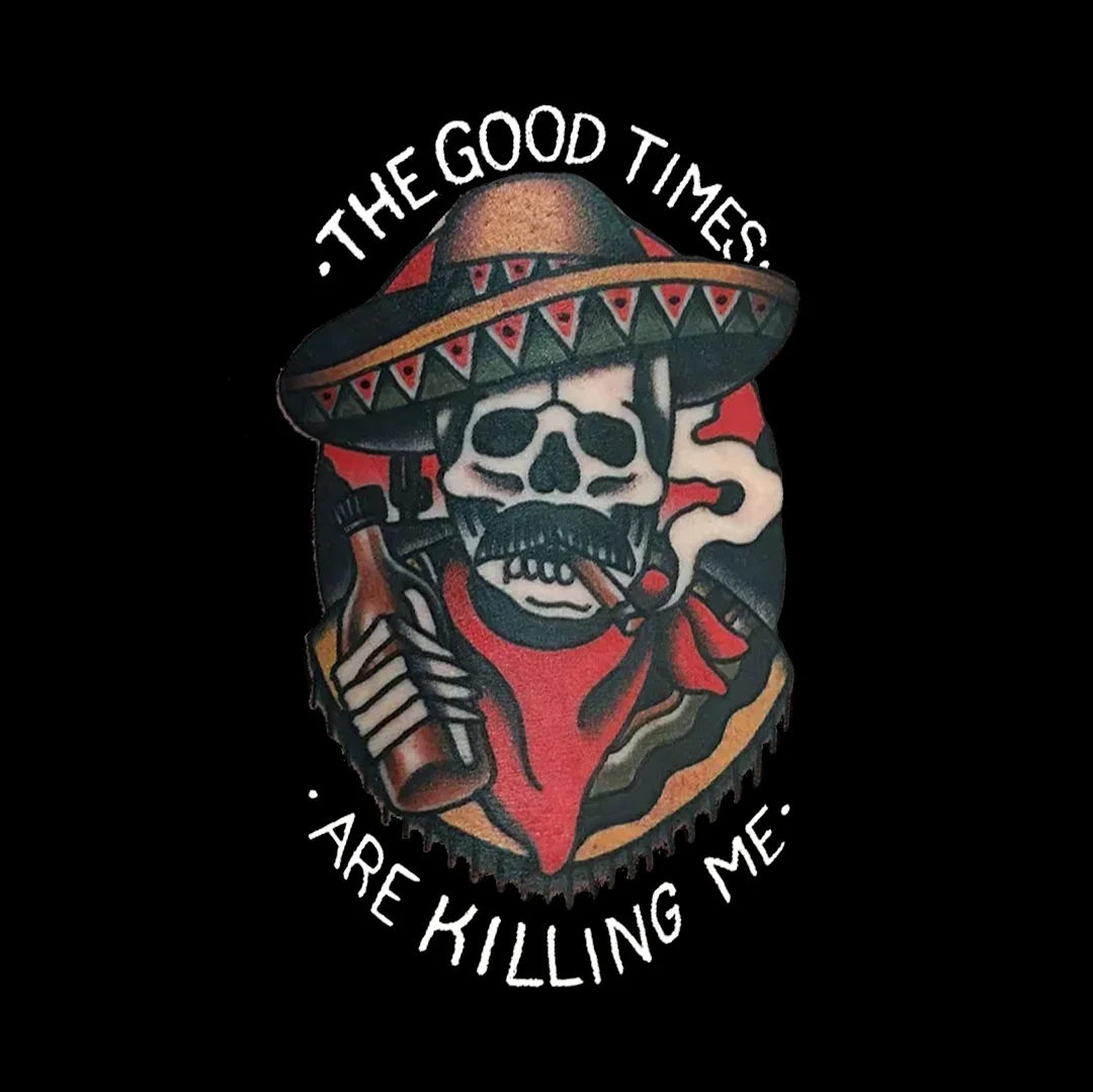 The Good Times Are Killing Me Skull Print Men's T-shirt