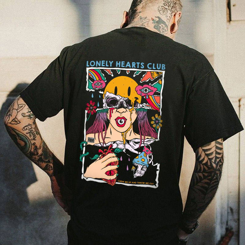 LONELY HEARTS CLUB Sexy Lady Black Print T-shirt
