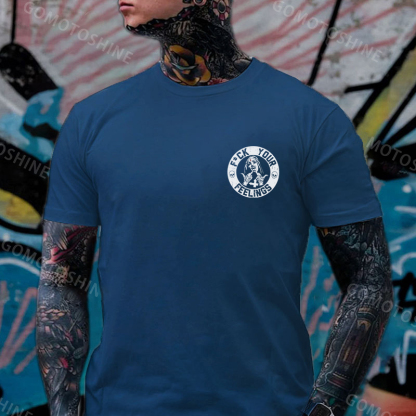 Fuck Your Feelings Black Print T-Shirt