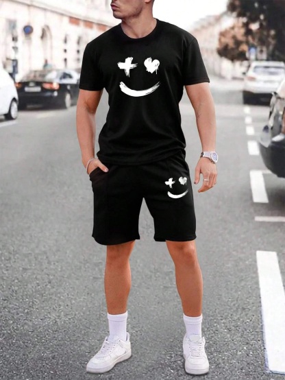 Delight Emoji with Heart Printed Suit