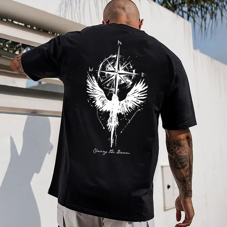 CHASING THE DREAM The Guiding Eagle Print Men's T-Shirt