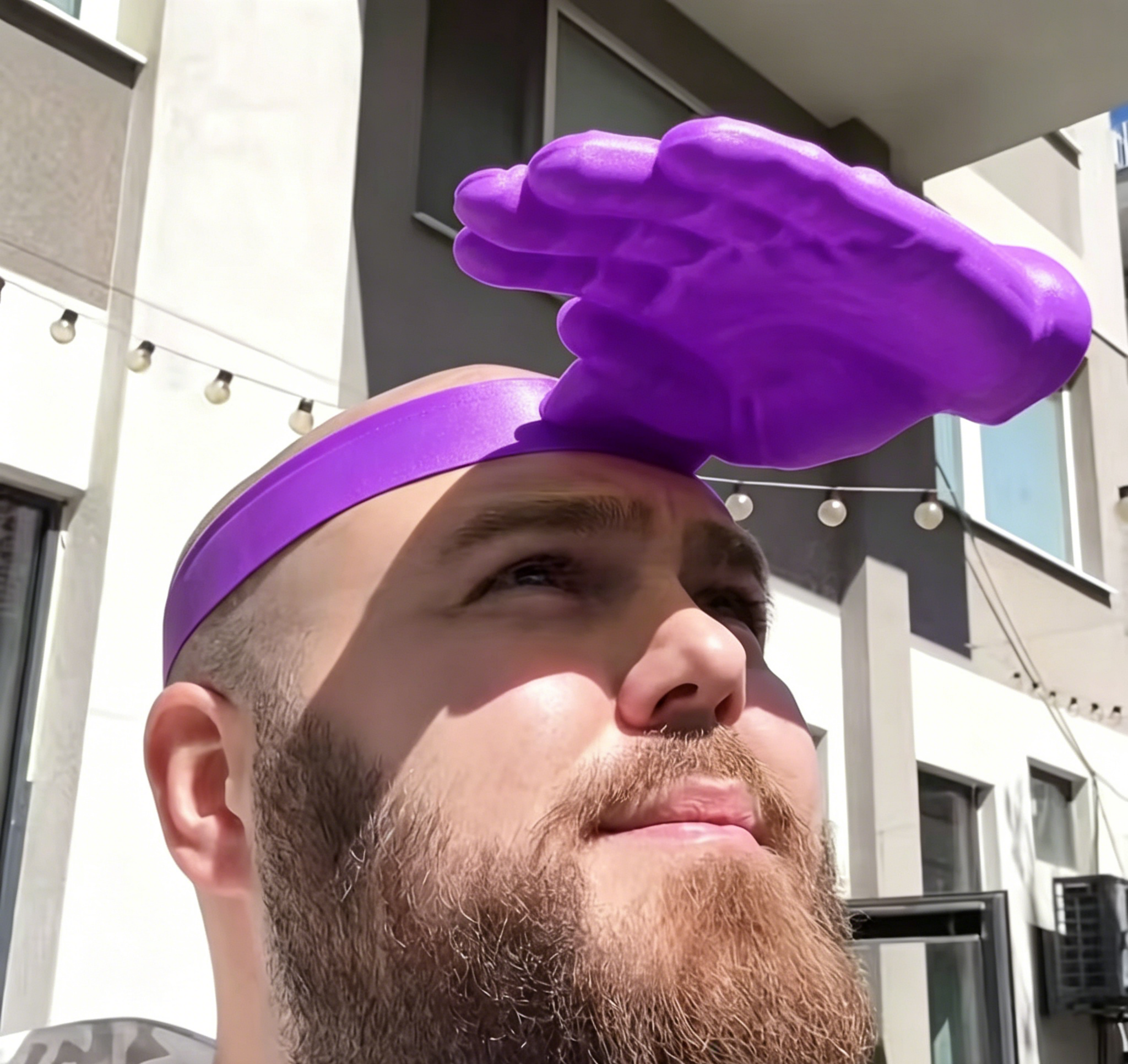 Palm-Design Sun Protection Visor