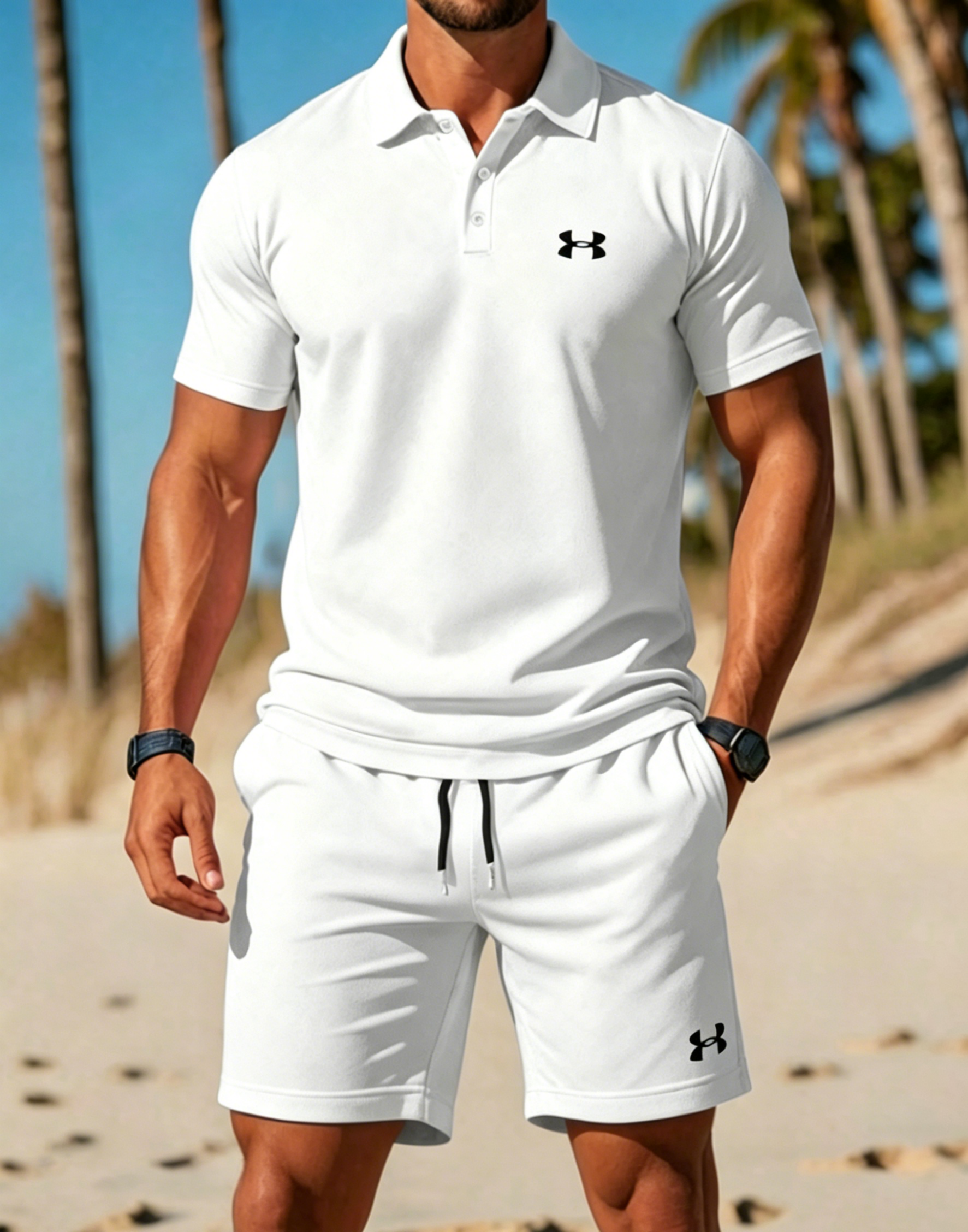 2026 Men's Quick-Dry Polo & Shorts Set | UA Inspired Casual Tracksuit