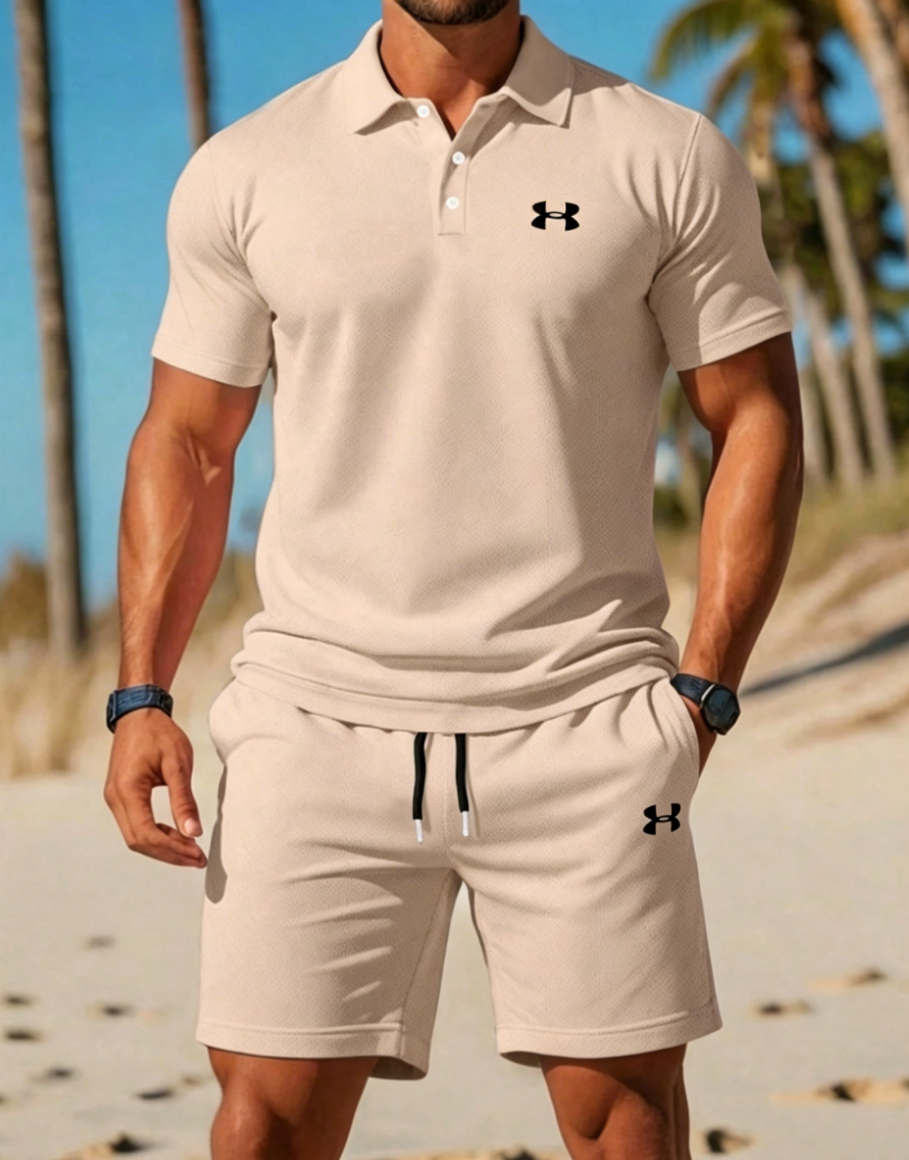 2026 Men's Quick-Dry Polo & Shorts Set | UA Inspired Casual Tracksuit