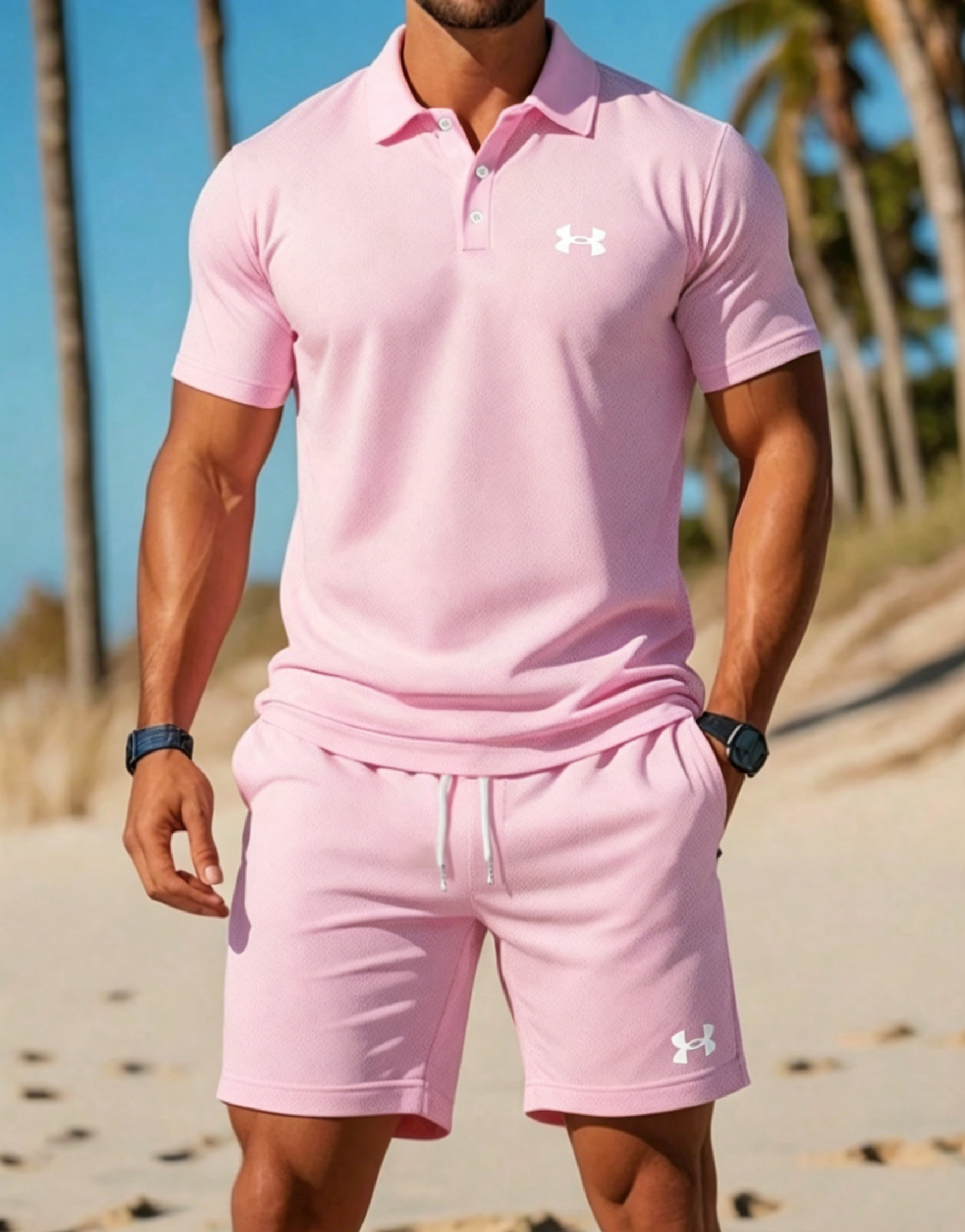2026 Men's Quick-Dry Polo & Shorts Set | UA Inspired Casual Tracksuit