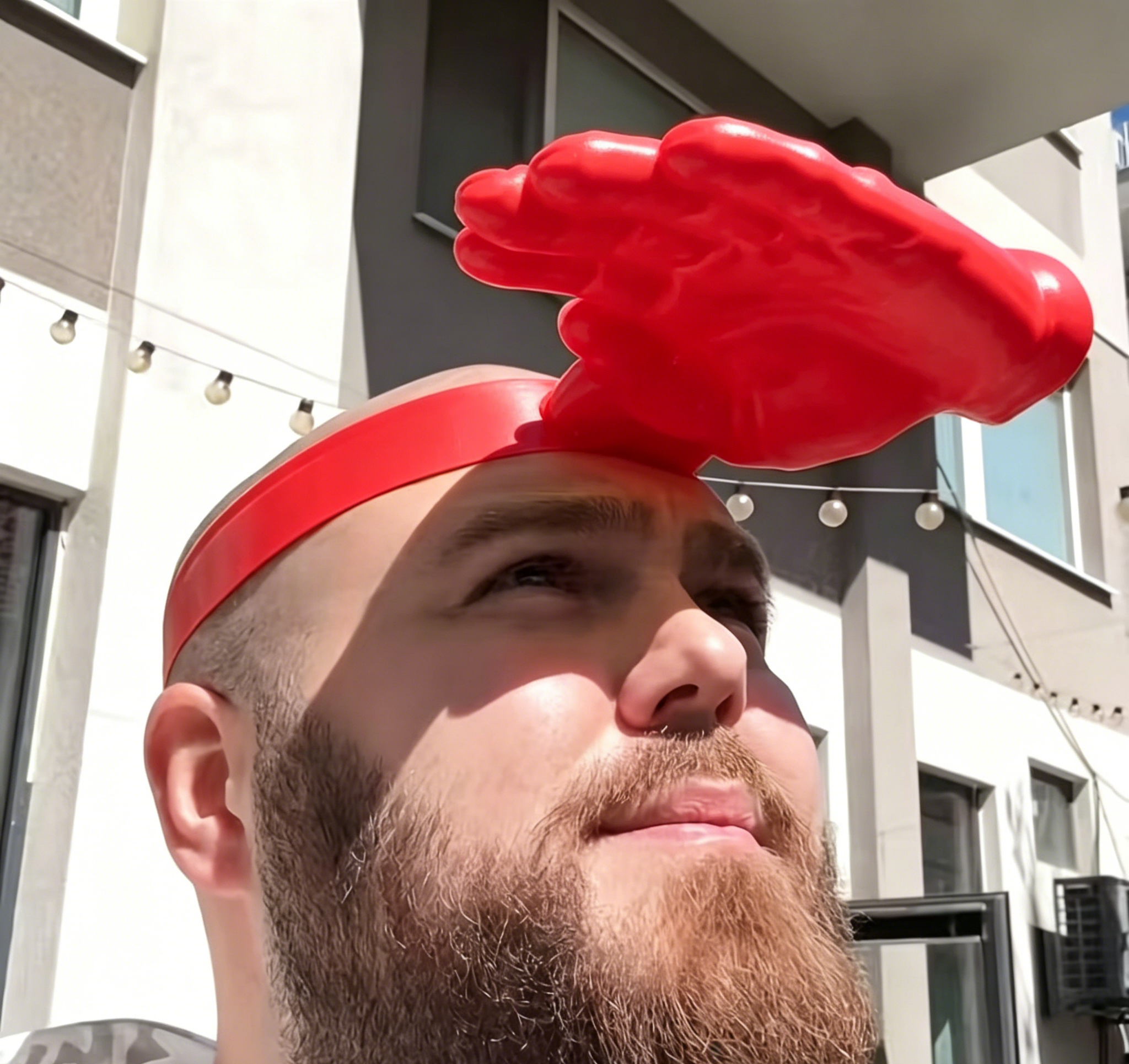 Palm-Design Sun Protection Visor