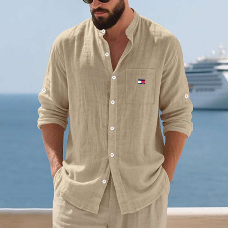 Men's Comfortable Cotton-linen 2‑Piece Set