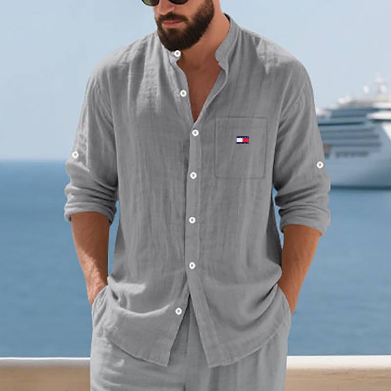 Men's Comfortable Cotton-linen 2‑Piece Set