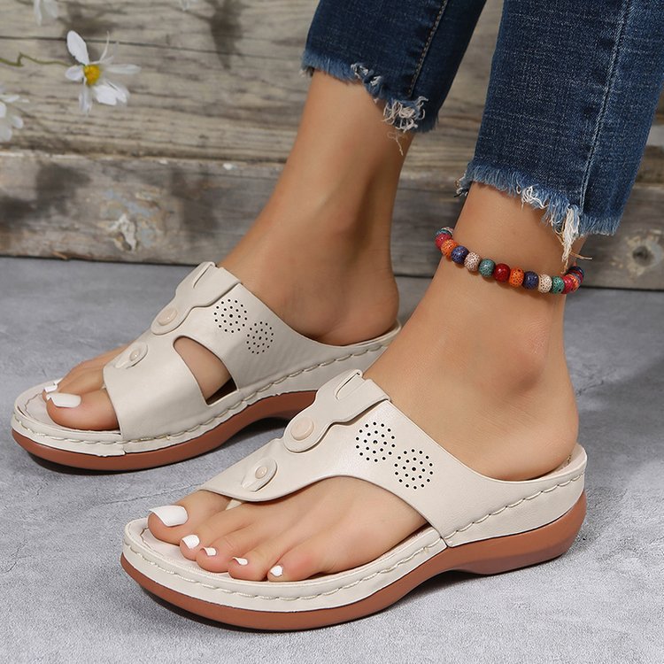 🔥LAST DAY PROMOTION 50% OFF -2023 New Women's Summer Flat Wedge Fish Mouth Casual Sandals