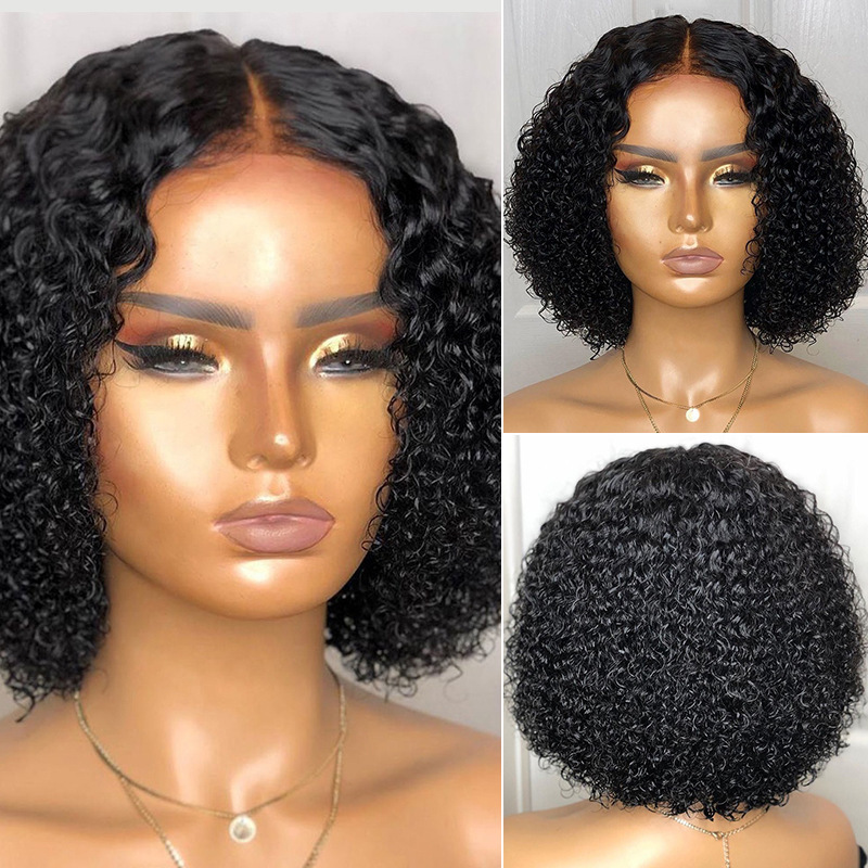High density wig curly hair