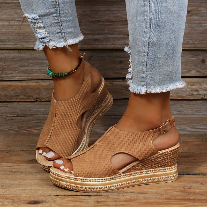 [Copy]🔥LAST DAY PROMOTION 50% OFF -2023 New Women's Summer Flat Wedge Fish Mouth Casual Sandals