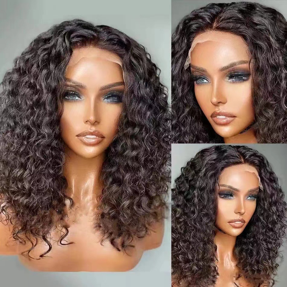 Same Water Curly Hair Wear And Go Wigs 180% Density Glueless HD Lace Ready To Wear Wigs