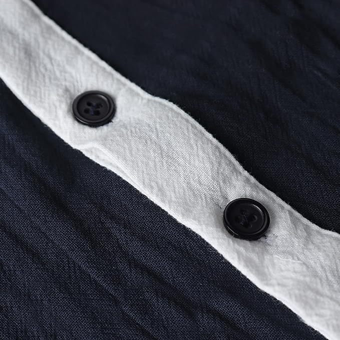 Men's comfortable and breathable cotton and linen long-sleeved shirt