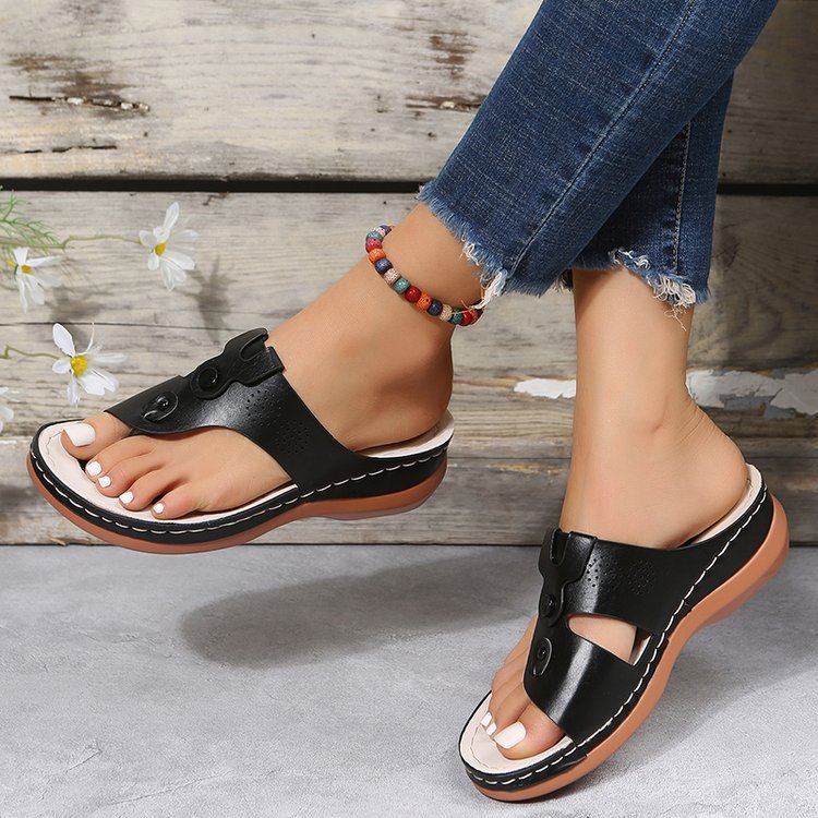 🔥LAST DAY PROMOTION 50% OFF -2023 New Women's Summer Flat Wedge Fish Mouth Casual Sandals
