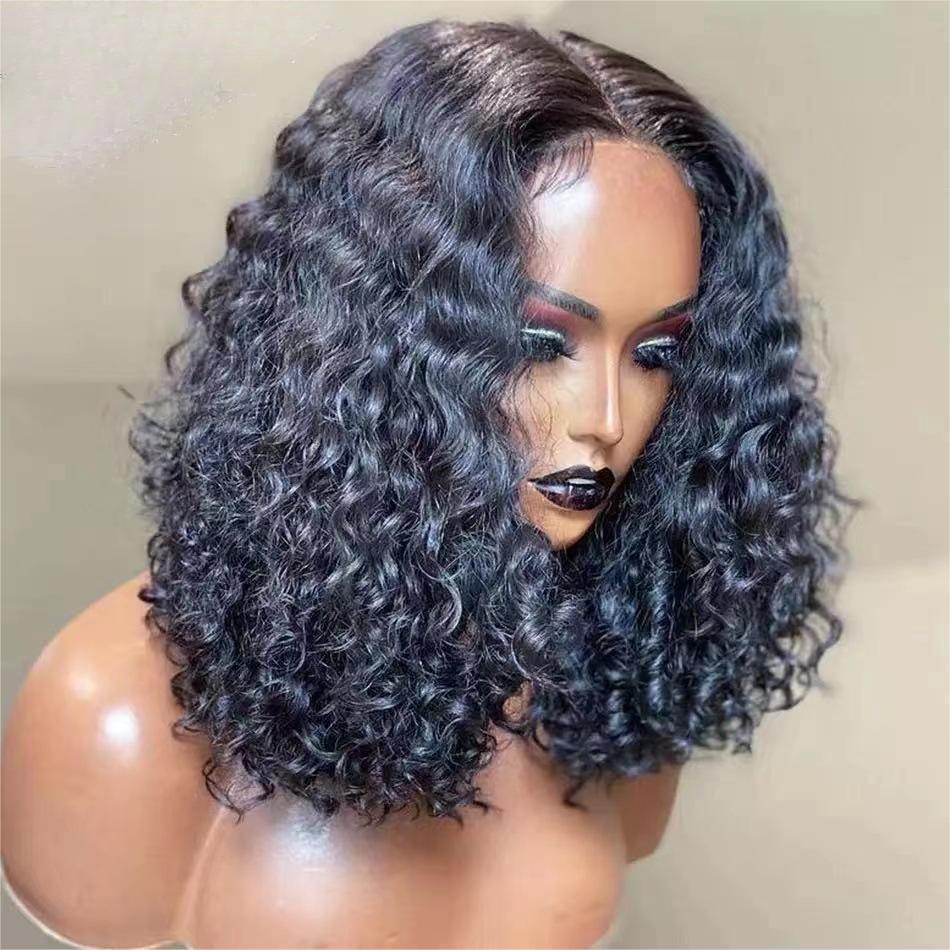 Same Water Curly Hair Wear And Go Wigs 180% Density Glueless HD Lace Ready To Wear Wigs