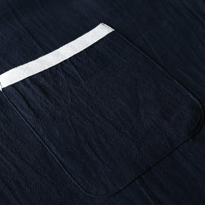 Men's comfortable and breathable cotton and linen long-sleeved shirt