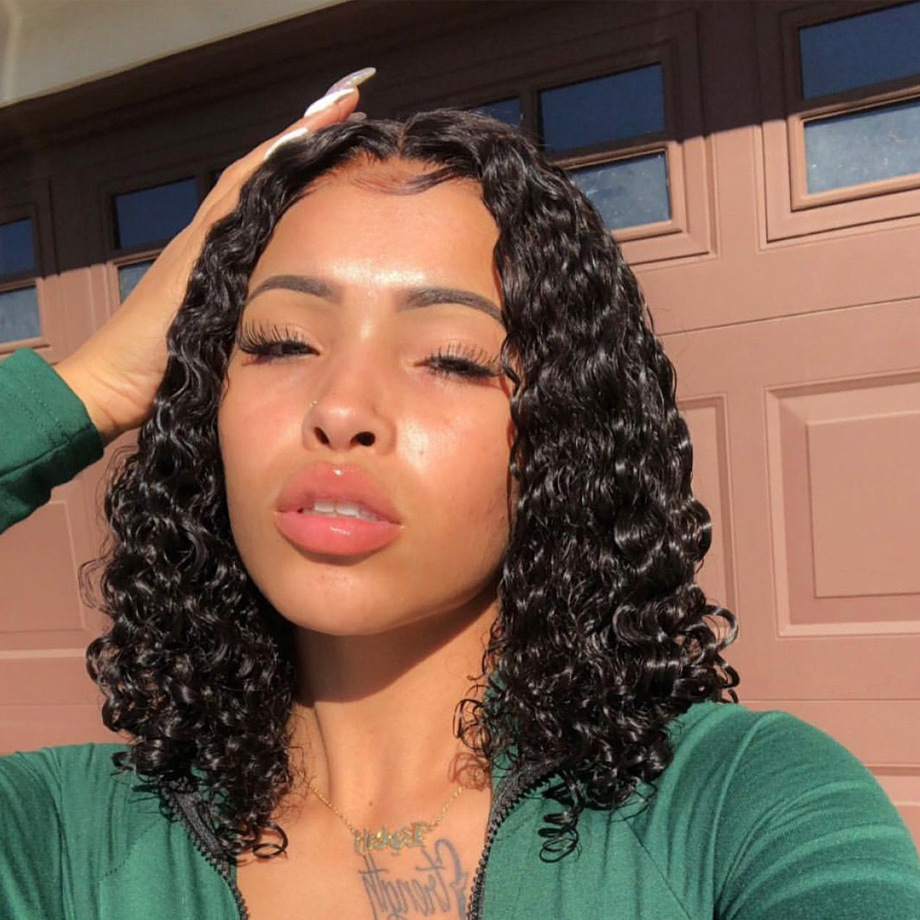 Same Water Curly Hair Wear And Go Wigs 180% Density Glueless HD Lace Ready To Wear Wigs