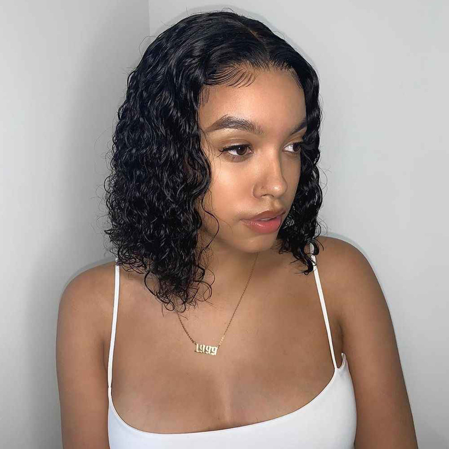 Same Water Curly Hair Wear And Go Wigs 180% Density Glueless HD Lace Ready To Wear Wigs