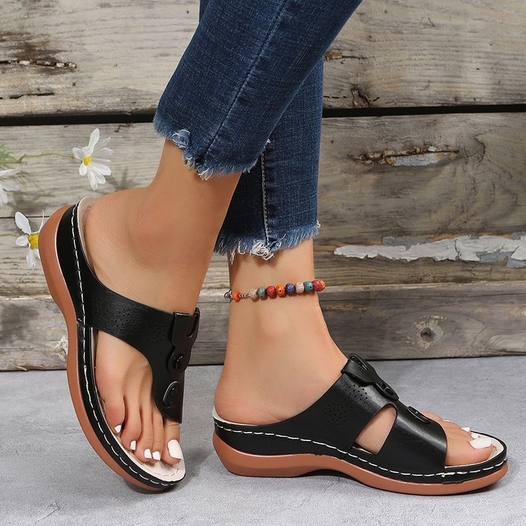 🔥LAST DAY PROMOTION 50% OFF -2023 New Women's Summer Flat Wedge Fish Mouth Casual Sandals