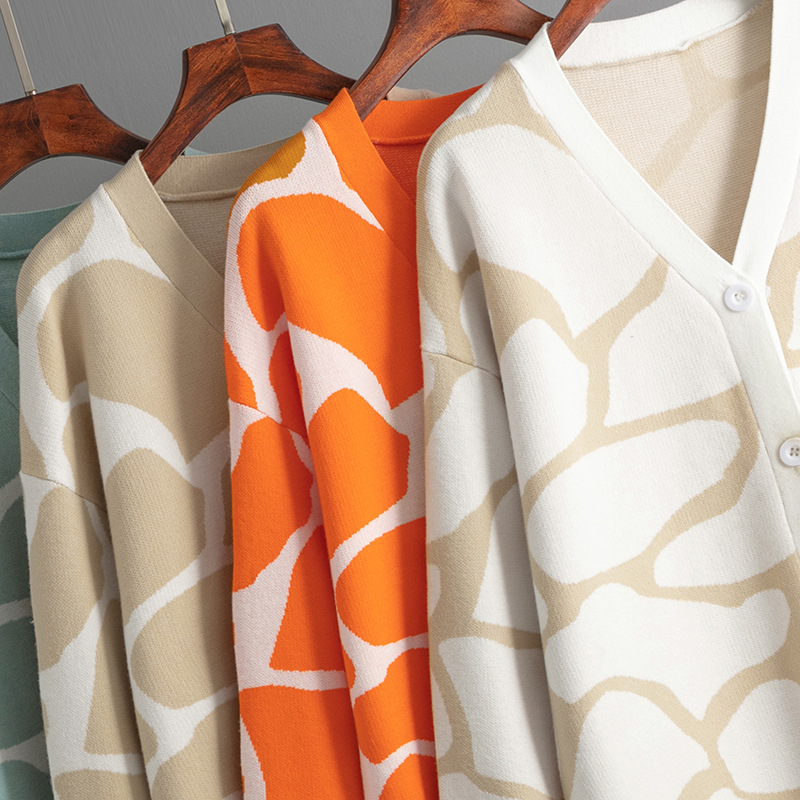 Women's  Knitted sweater pullover contrast striped turtleneck sweater