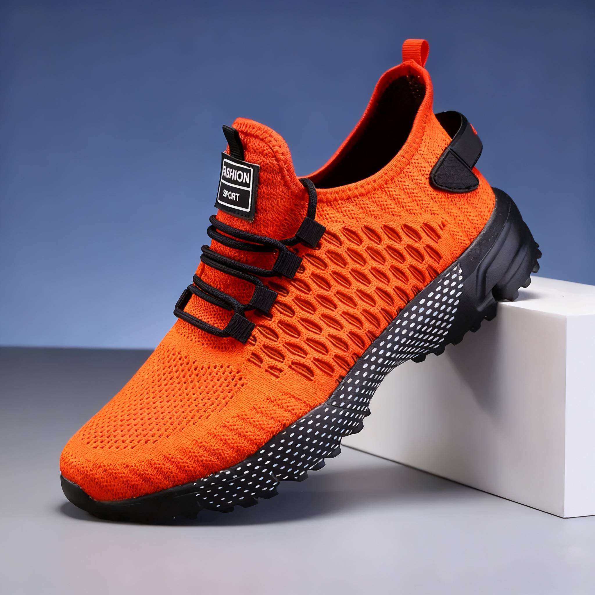 Yellow High-Top Performance Athletic Sneakers - Breathable Mesh