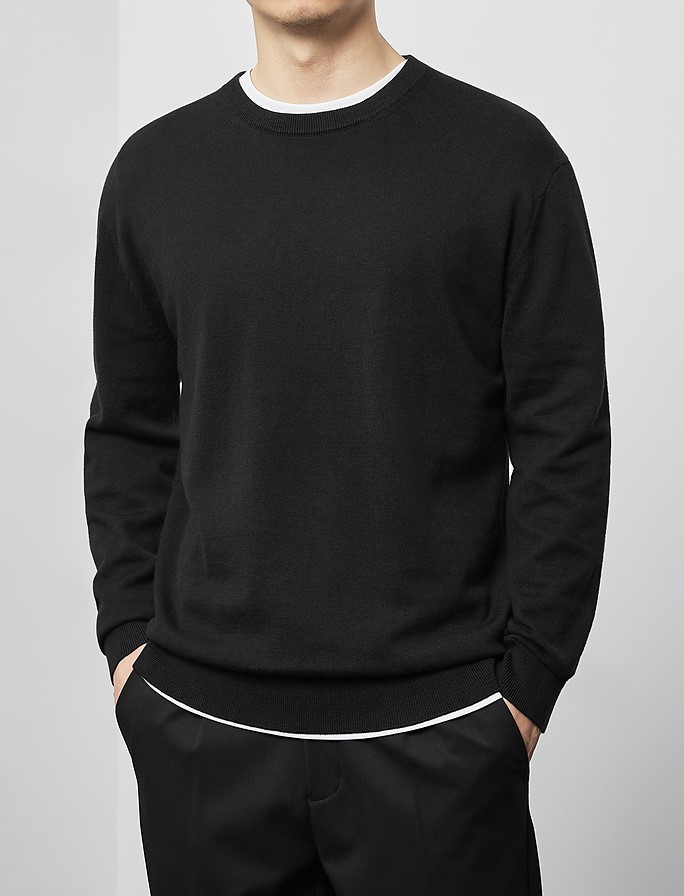 2023 autumn men's round neck sweater