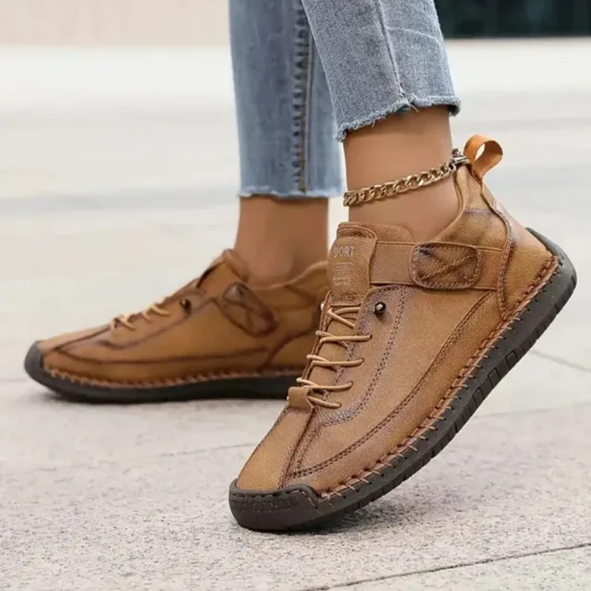 🔥 Women's Handmade Leather Orthopedic Comfy Shoes