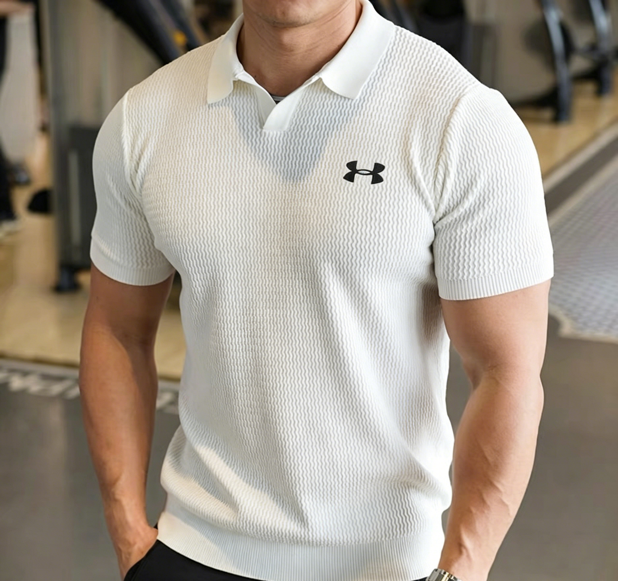 Men's Button Henley Collar Sports Polo Shirt